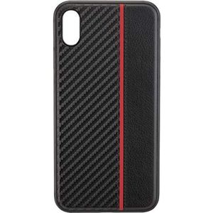 Commander Back Cover Carbon Plus voor Apple iPhone XS Max Red Stripes