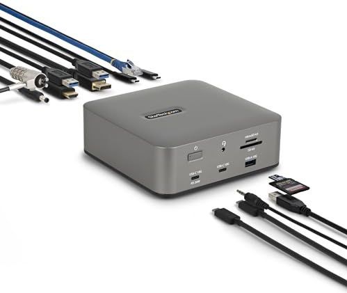 StarTech.com Thunderbolt 5 Docking Station, DP/HDMI, Triple Monitor tot 4K 144Hz of Dual 8K 60Hz, 5x USB Poorten, 140W PD