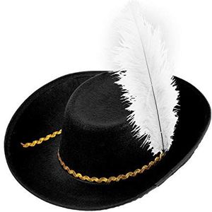 Black MUSKETEER HITH FEATHER