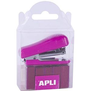 APLI 14941 - Pocket Roze nietmachine +2.000 nietjes