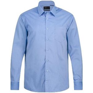 JP 1880 Heren grote maten grote maten Menswear L-8XL 804890 Overhemd, business, strijkvrij, Kentkraag, lange mouwen, Comfort Fit, tot 8XL, lichtblauw, 3XL