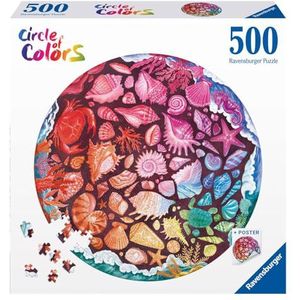 Ravensburger - Puzzle für Erwachsene - Rundes Puzzle mit 500 Teilen - Geeignet ab 12 Jahren - Muscheln (Farbkreis) - Puzzle Made in Europe - 12000823
