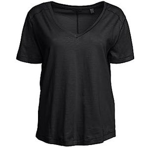 ESPRIT Dames 023EE1K330 T-shirt, 001/BLACK, S, 001/Black, S