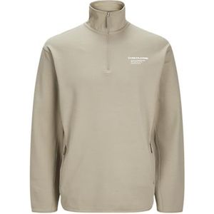 Jack & Jones Jcoaero Sweat Half Zip, Silver Sage, L