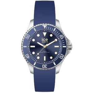 Ice-Watch - ICE steel Blue gold - Dames zilver horloge met siliconen band - 020368 (Small)