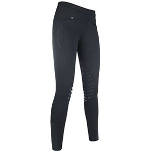 HKM paardrijden leggings -Starlight- siliconen knie patch zwart/zwart, 170/176