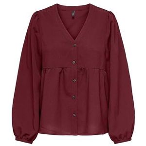 Onlnova Life Vis L/S Ebba Top, Cabernet, S