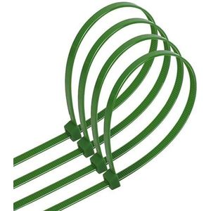 Kabelbinders van nylon, 40 stuks, 3,6 x 250 mm, groen, ideaal voor het organiseren van kabels en het beveiligen van elementen in verschillende toepassingen.