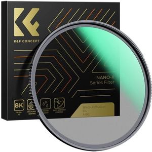 K&F Concept Nano-X Zwarte Mist 1/4 Filter, Zwart Diffusie 1/4 Ultradun Optisch Glasfilter met 28 Lagen Nano Coating