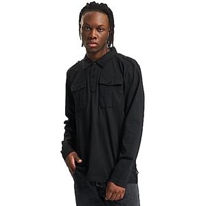 Brandit Willis Poloshirt met lange mouwen, zwart, maat M, zwart, L