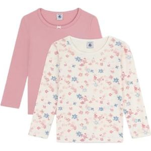 Petit Bateau Katoenen T-shirt voor kinderen, lange mouwen, bloemenprint, Variant 1:, 3 Jaren