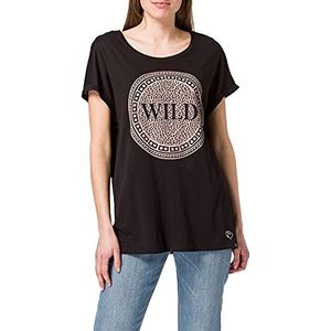 KEY LARGO Dames Circle Ronde T-Shirt, zwart (1100), XL