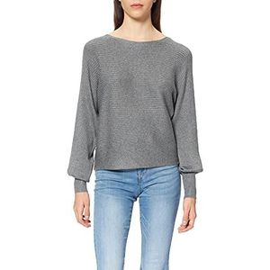 ONLY Vrouwelijke gebreide trui, korte gebreide trui, Medium grijs (grey melange), XL