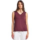 Street One - V-hals Top - Rood - Viscosemix met Stretch
