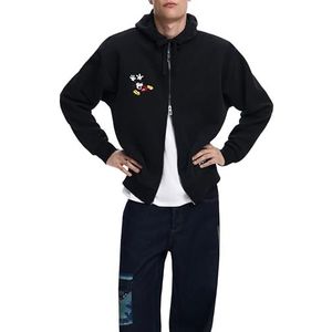 Hoodie - Zwart - Mickey Mouse - Met Ritssluiting
