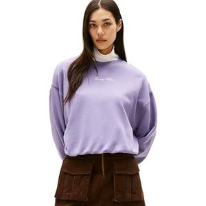 Tommy Hilfiger Dames CLASSIC SCRIPT TERRY SWEATSHIRT WW0WW48269 Pullover Sweatshirt, Paars, XXS, Paars (Lavender Ash), XXS