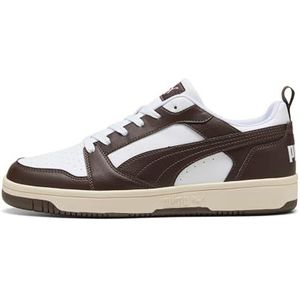 PUMA Unisex Rebound V6 lage Sneaker, wit-chocolade-Alpine sneeuw, 9 UK, Puma Witte Chocolade Alpine Sneeuw, 43 EU