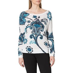 Desigual JERS_Nelson Sweater voor dames, wit, XS