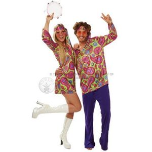 Rubie 's Officieel dames 70e hippie volwassenen kostuum - medium