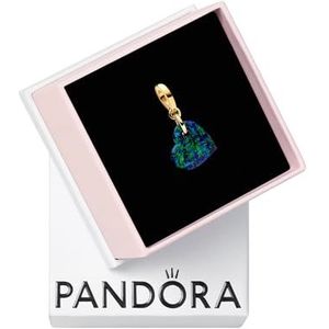 Pandora - Moments Charm - Groen - Sterling Zilver - Verguld Metalen Legering