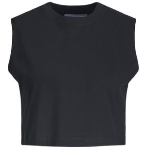 JACK & JONES Dames JJXX JXALVIRA SL Slim Crop Every Tee Top, Zwart, S