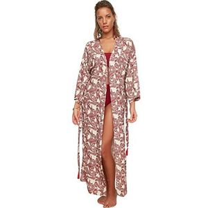 Trendyol Kimono & Kaftan voor dames met sjaalpatroon, Veelkleurig, 42