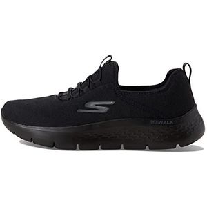 Skechers Dames Go Walk Flex - Lucy Sneaker, zwart/zwart, 37,5 EU