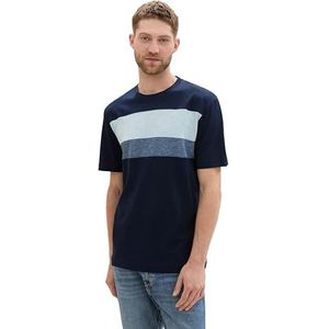 TOM TAILOR Heren T-shirt, 10668 - Sky Captain Blue, M