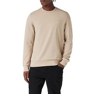 Hackett London Essential Crew Sweatshirt met capuchon voor heren, Woestijn Khaki, XL
