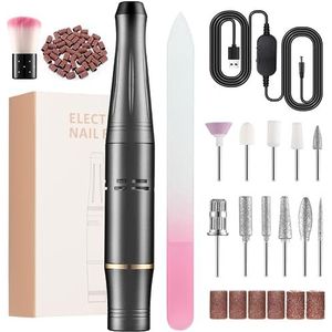 Nagelfrees voor gelnagels, nagelfrees voor gelnagels, 23000 tpm, 11-in-1 elektrische nagelvijl met instelbare snelheid en richting voor nagelriem, Shellac acrylgel, veilig voor beginners en