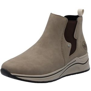 Rieker - Chelsea-boots - Beige - Sleehak - Ritssluiting