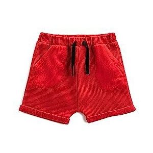 Koton Babyboys Basic Trekkoord Pocket Detail Getextureerde Shorts, rood (420), 18-24 Maanden