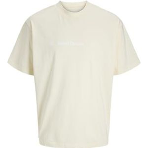 JACK & JONES Jcoinfinity Placement Tee Ss Crew Neck voor heren, Sweet Corn, S
