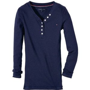 Tommy Hilfiger shirt met lange mouwen voor meisjes, blauw (409 Peacoat-pt)., 176 cm