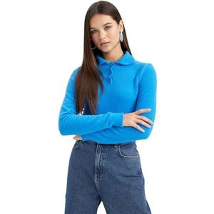 DeFacto Trui normale pasvorm voor dames - coltrui trui voor dames (blauw, M - L), blauw, M/L