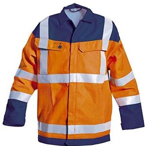 Hydrowear 043424 Madrid Multi Norm FR AST Jack, 49% Katoen/50% Polyester/1% Antistatisch, X-Large Mate, Oranje/Navy