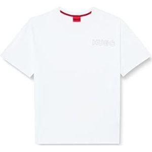 HUGO Unite T-shirt voor heren, pyjama-shirt van super-stretchstof met logo, White100, L