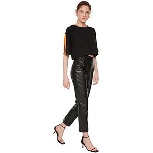 Trendyol Black Leather-Looking Pants Boxershorts voor kinderen en dames, Zwart, 32 NL