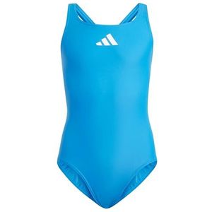 adidas Meisjes Solid Small Logo Swimsuit, Bright Royal/White, 13-14 Years