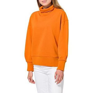 Scotch & Soda Dames-katoenmix in relaxed fit sweatshirt, Sunset Orange 0838, S