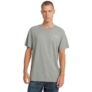 G-STAR Script R T T-shirt, grijs (Wild Dove D26823-d976-g283), XS, Heren, grijs (Wild Dove D26823-d976-g283), XS