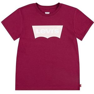 Levi's Lvg Batwing Tee T-shirt voor babymeisjes, Klassieke rode pruim, 8-9 Jaar