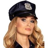 Boland 97050 Politiepet voor volwassenen, hoed voor politiekostuum, carnavalskostuum, hoofddeksel voor kostuums, carnaval, Halloween, vrijgezellenfeest
