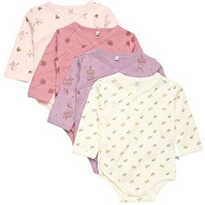 PIPPI Unisex Baby Body Wrap AO-Printed (4-Pack) Underwear, Dusty Rose, 68, roze (dusty rose), 68 cm