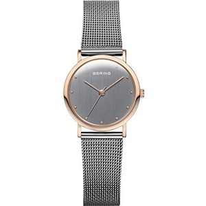 BERING Dames Analoog Quarz Classic Collection Polshorloge met Roestvrij staal Armband en Saffier glas 13426-369