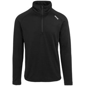 Regatta Yonder II fleece jack met halve rits, rekbaar, sneldrogend vochtafvoerend materiaal - perfect voor buiten, wandelen, hardlopen en wandelen, zwart