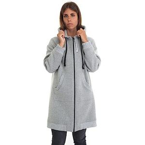 Love Moschino Dames Lined Coat in Virgin Wool Coat, Melange Light Grijs, S