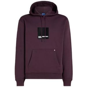 Karl Lagerfeld Jeans, Heren, Box Logo Hoodie, Regular Fit, Paars, M