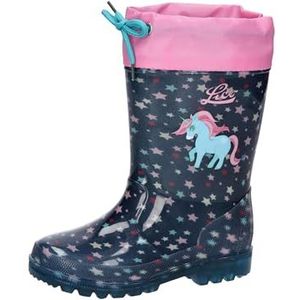 Lico Powerlight W Blinky, regenlaarzen, marine/roze/turquoise, 32 EU, marineblauw/roze/turquoise, 32 EU