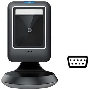 HDWR HD-S63-RS232, Streepjescodescanner, QR/1D/2D-lezer, RS232, Auto-Sense, IP54, Plug & Play, Compatibel met Meerdere Besturingssystemen, Lezen van Schermen
